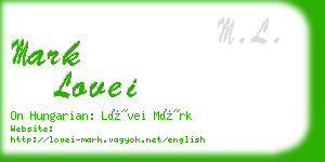 mark lovei business card